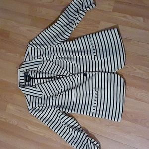 CHRISTIAN SIRIANO WOMEN'S BLACK AND WHITE BLAZER